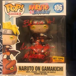 Naruto on Gamakichi Signed by Mail Flanagan.